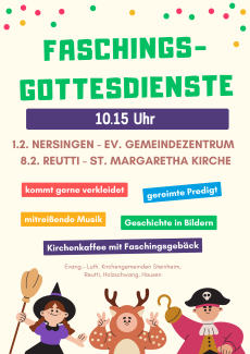 Faschingsgottesdienste 2026
